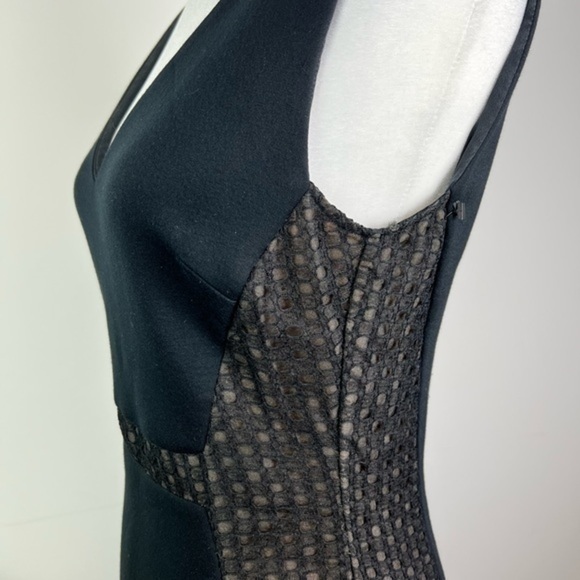 Antonio Berardi Dress Womens size 8 Black Ruffled Modal Jersey - Picture 6 of 12